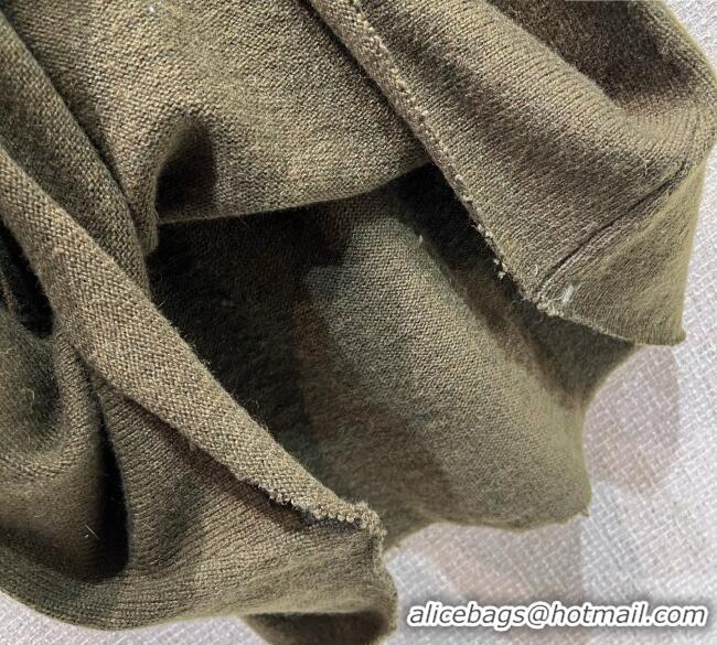 Luxury Discount Miu Miu Wool Knit Dress MM120223 Green 2025