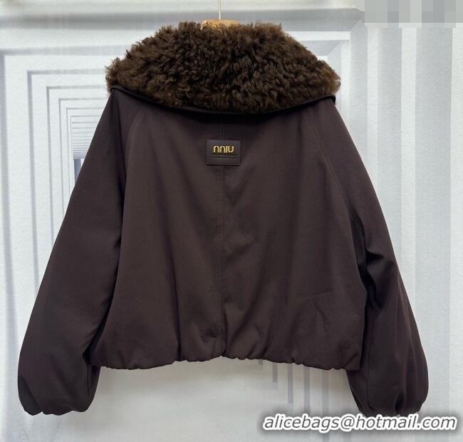 Best Grade Miu Miu Down Jacket MM120233 Brown 2025