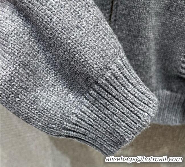 Buy New Cheap Miu Miu Knit Cardigan MM120236 Grey 2025