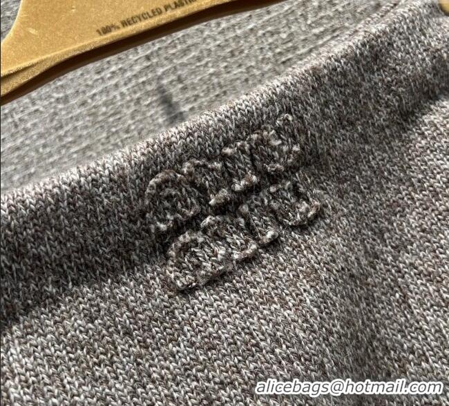 Affordable Price Miu Miu Wool Knit Skirt MM120229 Grey 2025
