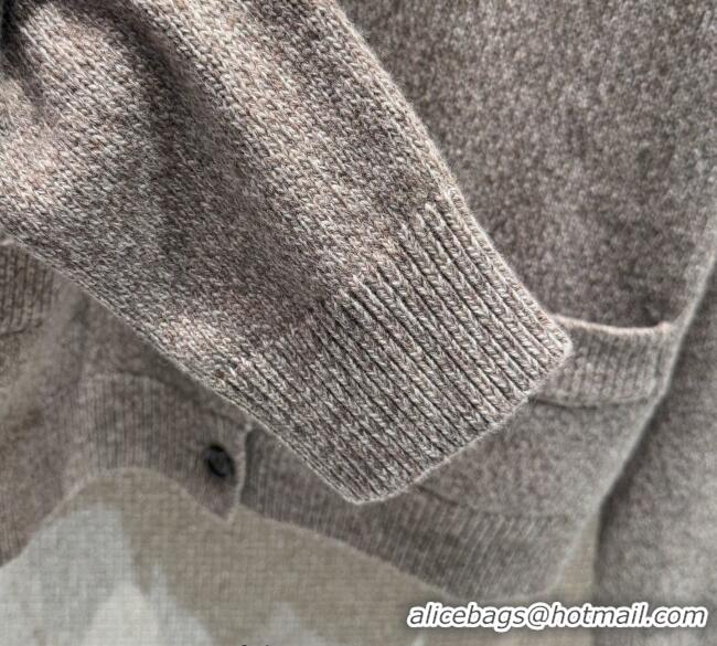 Grade Design Miu Miu Wool Knit Cardigan MM120229 Grey 2025
