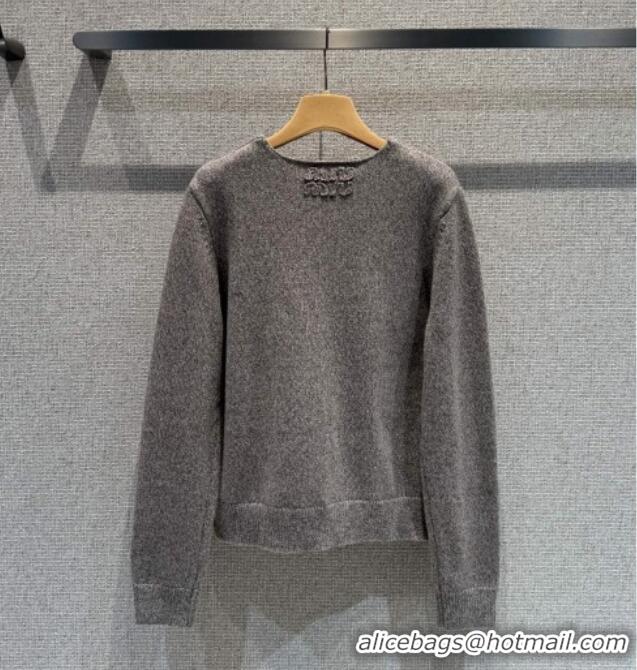 Grade Design Miu Miu Wool Knit Cardigan MM120229 Grey 2025