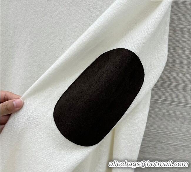 Luxury Discount Miu Miu Cashmere Polo Shirt MM120234 White 2025