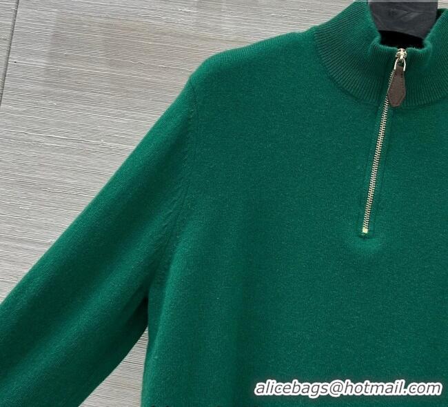 Affordable Price Miu Miu Cashmere Polo Shirt MM120234 Green 2025