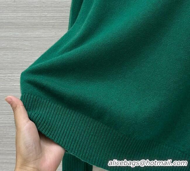 Affordable Price Miu Miu Cashmere Polo Shirt MM120234 Green 2025