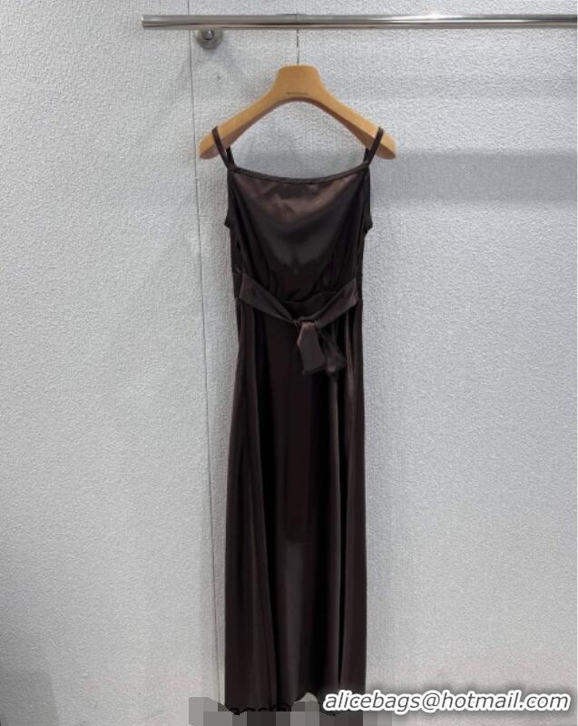 Fashion Discount Miu Miu Long Dress MM120237 Brown 2025