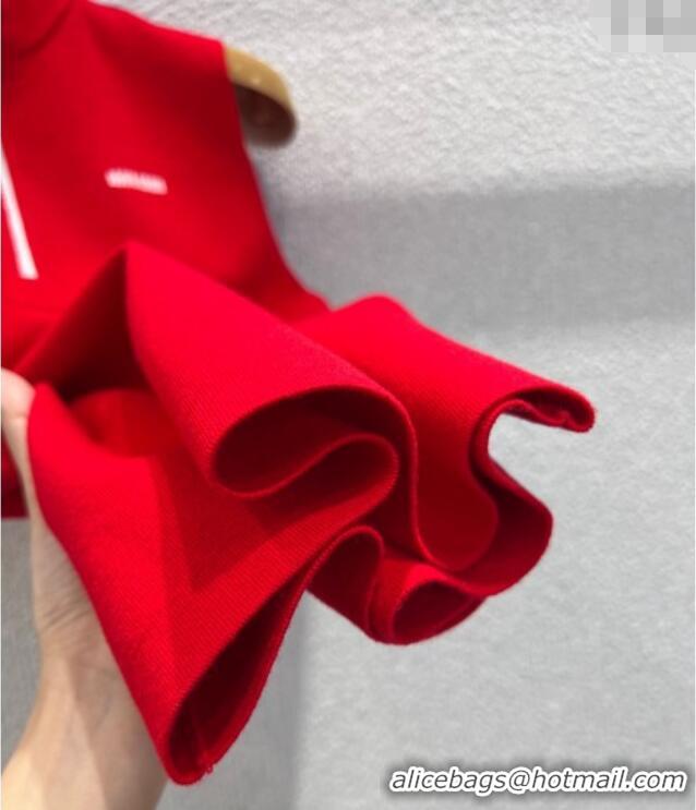 Luxury Cheap Miu Miu Polo Vest MM120238 Red 2025