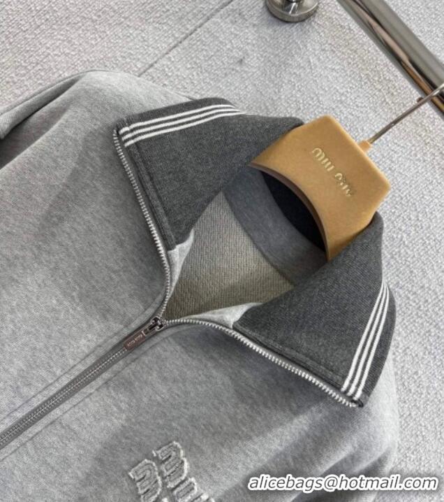 Reasonable Price Miu Miu Oversize Jacket MM120239 Grey 2025