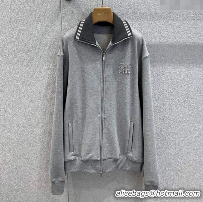 Reasonable Price Miu Miu Oversize Jacket MM120239 Grey 2025