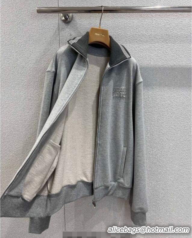 Reasonable Price Miu Miu Oversize Jacket MM120239 Grey 2025