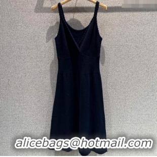 Top Design Miu Miu Wool Knit Dress MM120223 Dark Blue 2025