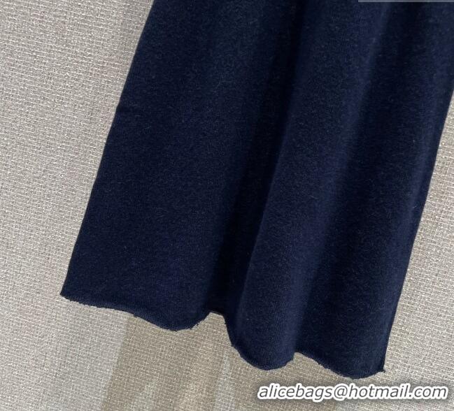 Top Design Miu Miu Wool Knit Dress MM120223 Dark Blue 2025