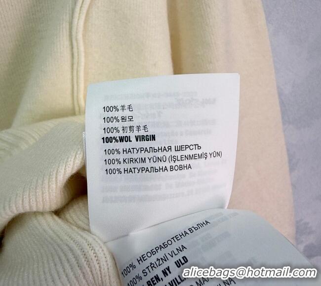 Buy Classic Miu Miu Wool Polo Shirt MM120240 White 2025