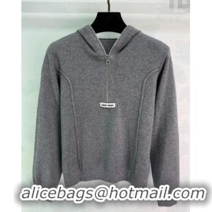 Reasonable Price Miu Miu Wool Polo Shirt MM120240 Grey 2025