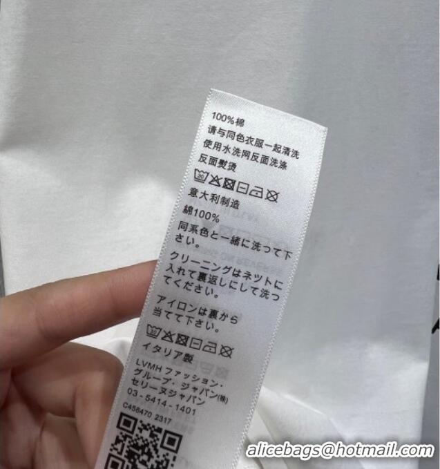 Original Cheap Celine Cotton T-Shirt CE120201 White 2025