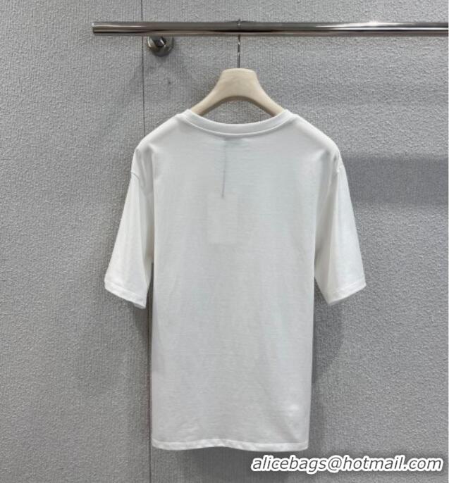 Original Cheap Celine Cotton T-Shirt CE120201 White 2025