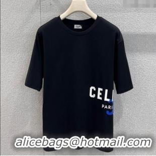 Fashion Discount Celine Cotton T-Shirt CE120201 Black 2025