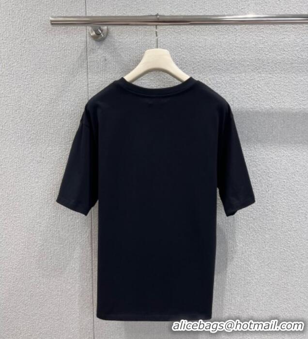Fashion Discount Celine Cotton T-Shirt CE120201 Black 2025