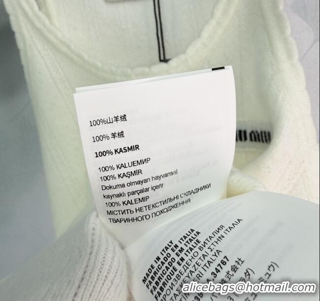 ​Top Quality Miu Miu Cashmere Vest MM120289 White 2025