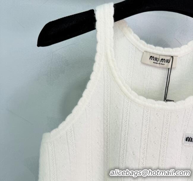 ​Top Quality Miu Miu Cashmere Vest MM120289 White 2025