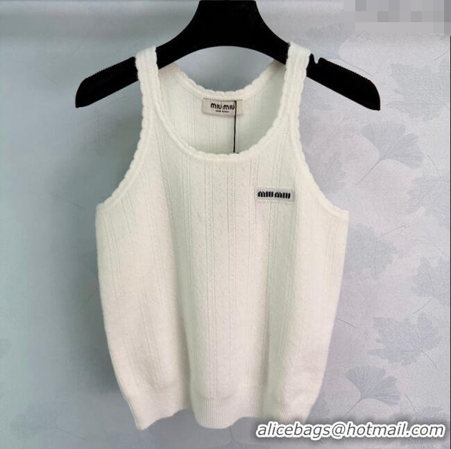 ​Top Quality Miu Miu Cashmere Vest MM120289 White 2025