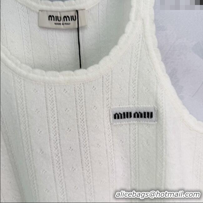 ​Top Quality Miu Miu Cashmere Vest MM120289 White 2025