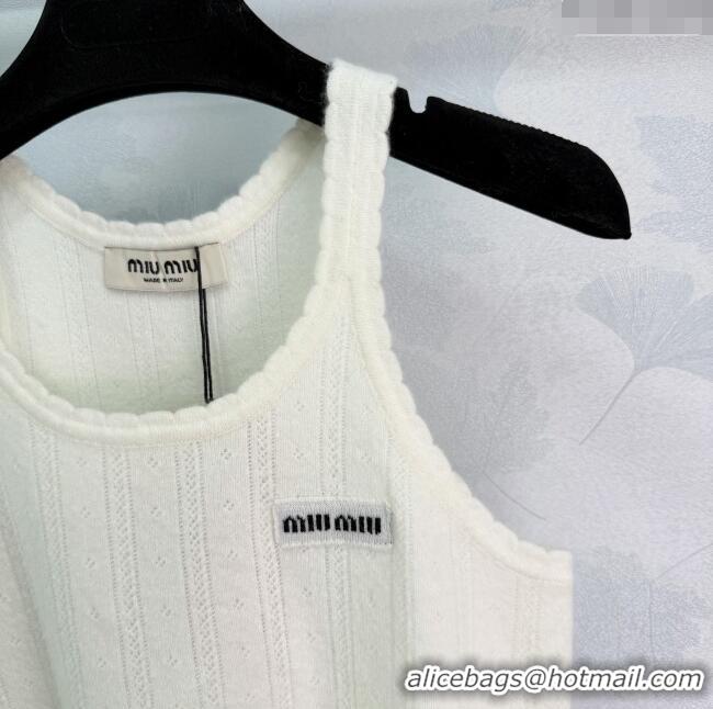 ​Top Quality Miu Miu Cashmere Vest MM120289 White 2025