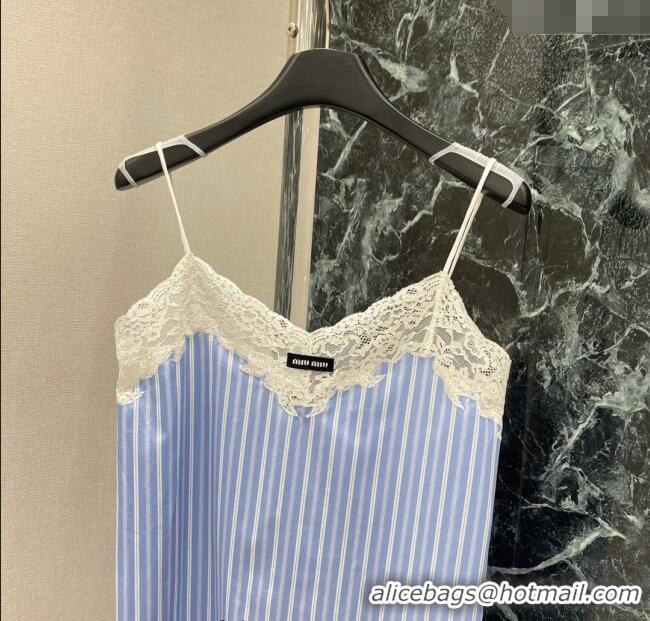​Good Looking Miu Miu Striped Dress MM120299 Blue 2025