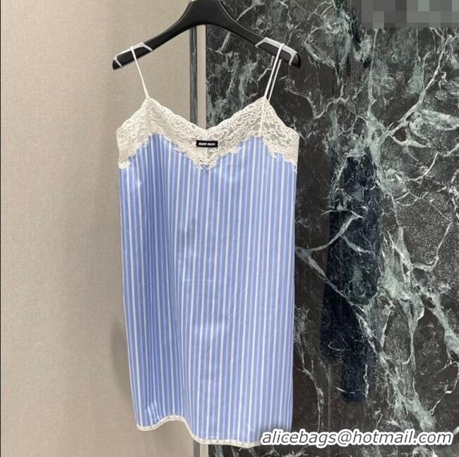 ​Good Looking Miu Miu Striped Dress MM120299 Blue 2025
