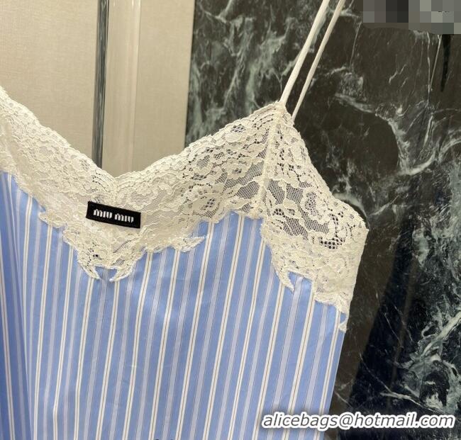 ​Good Looking Miu Miu Striped Dress MM120299 Blue 2025