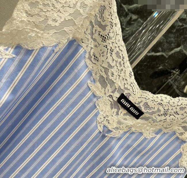 ​Good Looking Miu Miu Striped Dress MM120299 Blue 2025