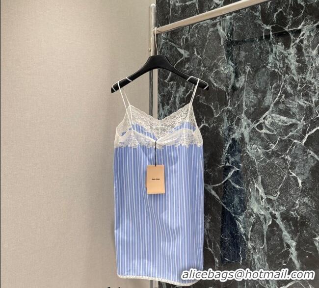 ​Good Looking Miu Miu Striped Dress MM120299 Blue 2025