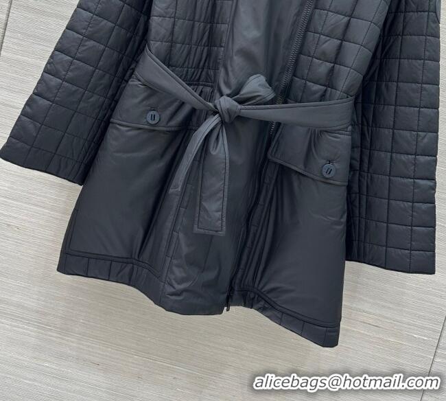 Big Discount Hermes Quilted Coat HS120201 Black 2025