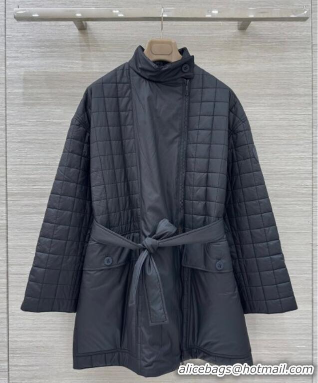 Big Discount Hermes Quilted Coat HS120201 Black 2025