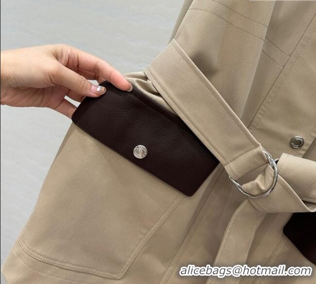 Reasonable Price Hermes Cotton and Goatskin Leather Coat HS120241 Beige 2025