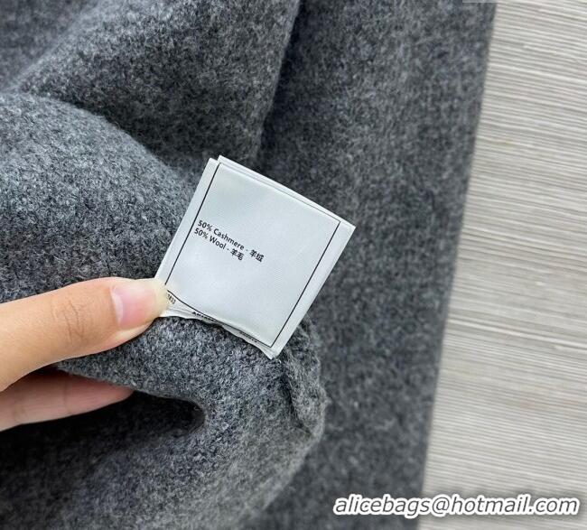 Best Price Valentino Wool Cashmere Cardigan with Strass Bow VL120201 Grey 2025