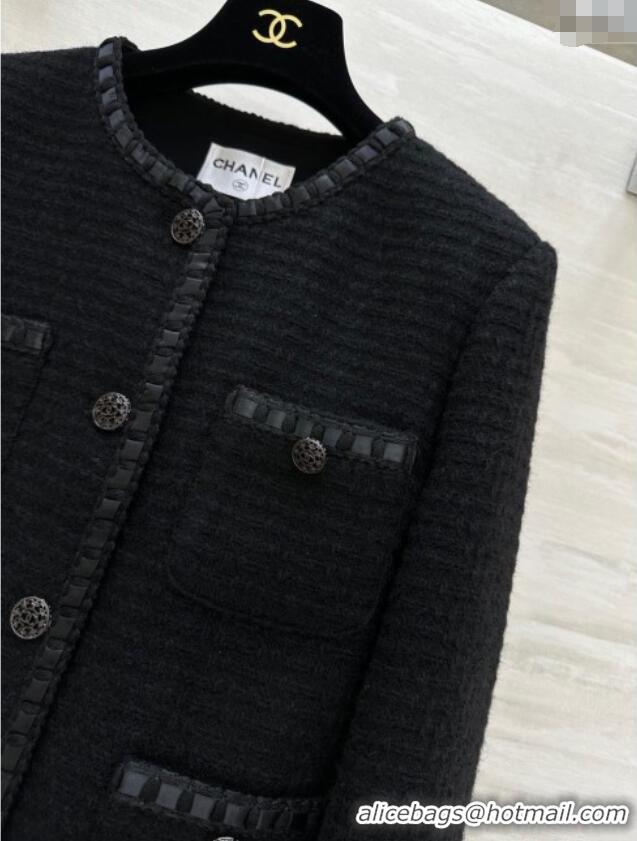Famous Brand Chanel Tweed Jacket D112705 Black 2025