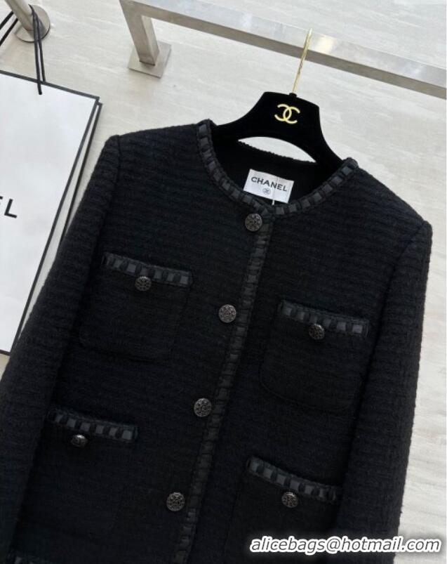 Famous Brand Chanel Tweed Jacket D112705 Black 2025