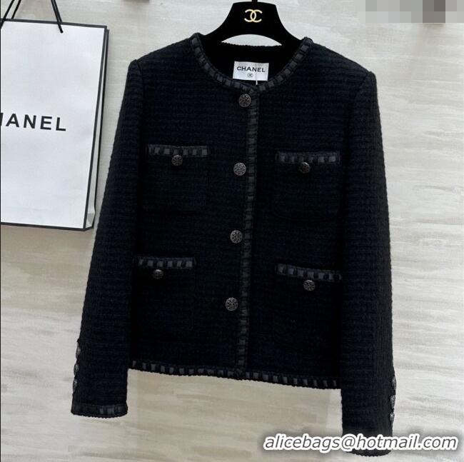 Famous Brand Chanel Tweed Jacket D112705 Black 2025