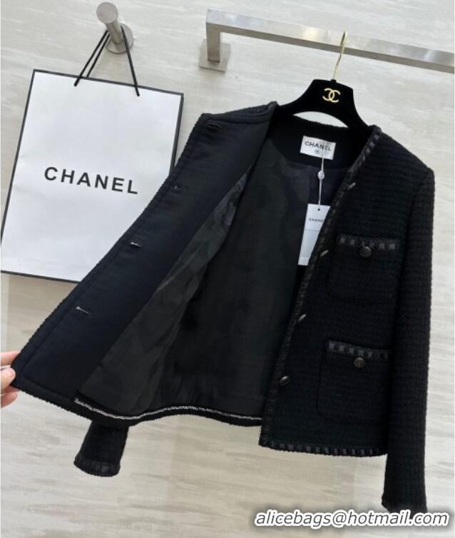 Famous Brand Chanel Tweed Jacket D112705 Black 2025