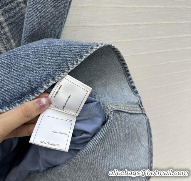 Famous Brand Chanel Denim Dress with Bow CH112801 Blue 2025