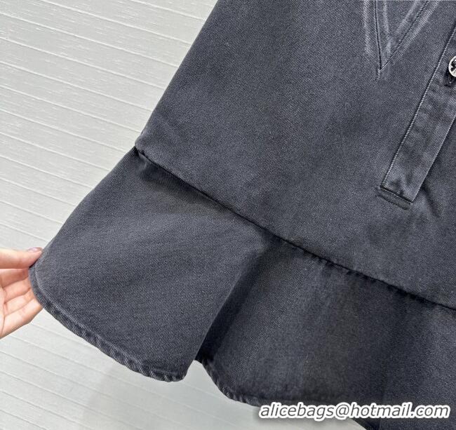 Grade Design Chanel Denim Dress with Bow CH112802 Black 2025