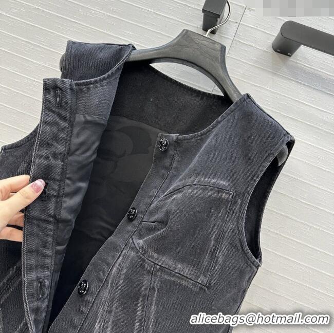 Grade Design Chanel Denim Dress with Bow CH112802 Black 2025