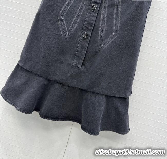 Grade Design Chanel Denim Dress with Bow CH112802 Black 2025