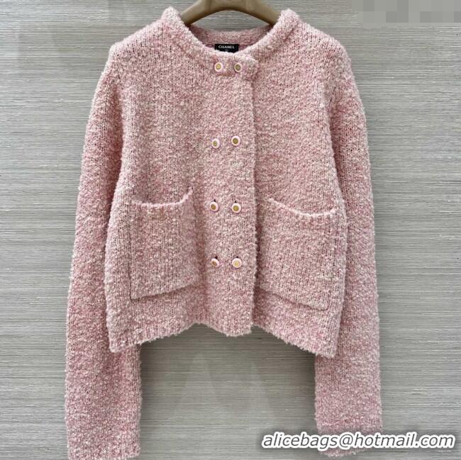Buy Fashionable Chanel Wool & Cashmere Cardigan CH112710 Pink 2025