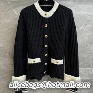 Promotional Chanel Sweater with Bow CH112712 Deep Blue 2025