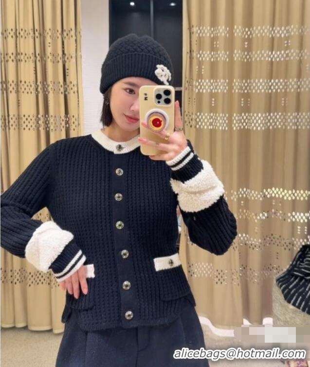 Promotional Chanel Sweater with Bow CH112712 Deep Blue 2025