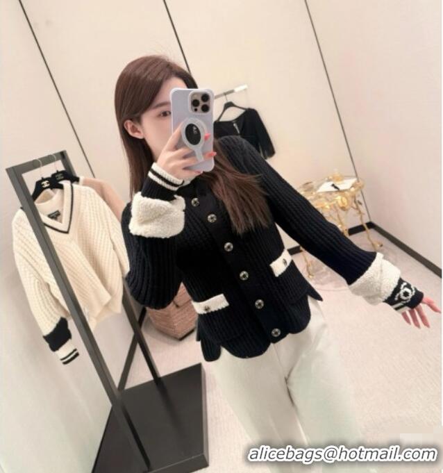 Promotional Chanel Sweater with Bow CH112712 Deep Blue 2025