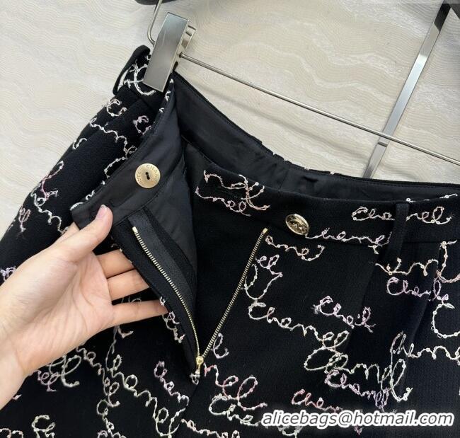 Fashion Discount Chanel Wool Shorts CH112720 Black 2025