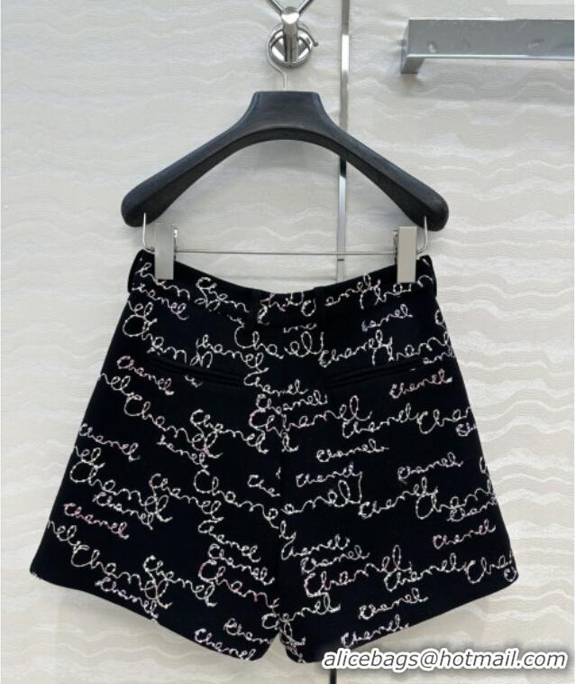 Fashion Discount Chanel Wool Shorts CH112720 Black 2025